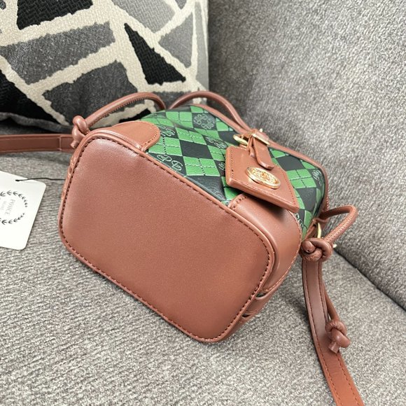 POHCE bucket bag 2023 NWT Green shoulder bag fashion texture bucket bag 2211 - Picture 7 of 12